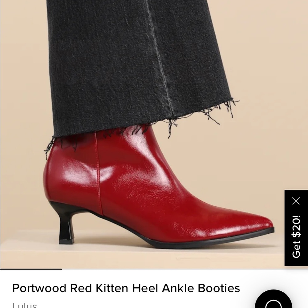 NWOT Red Kitten Heel